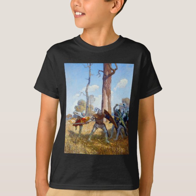 The Slaying of Sir Lamorak, c. 1922 by N.C. Wyeth T-Shirt (Front)