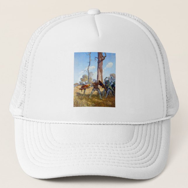 The Slaying of Sir Lamorak, c. 1922 by N.C. Wyeth Trucker Hat (Front)