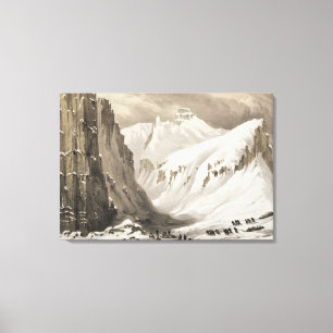 The sledges arriving at the Southern Depot, from ' Canvas Print