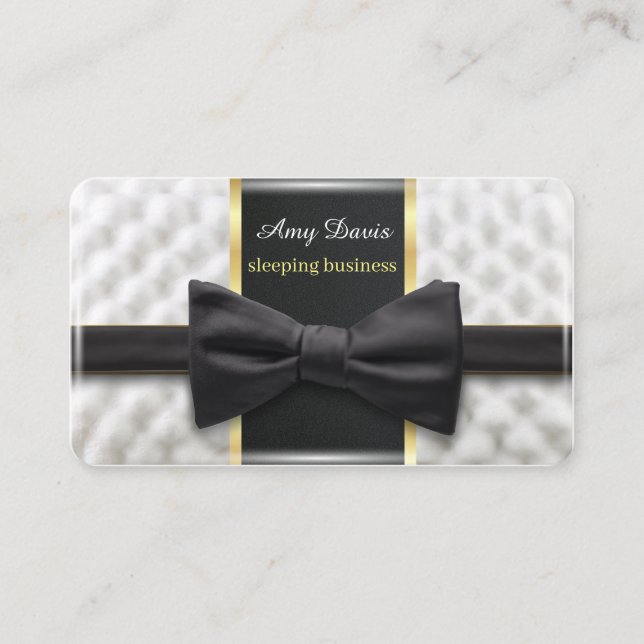  The Sleep Industry black butterfly Business Card (Front)