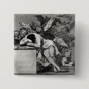 The Sleep of Reason Produces Monsters 15 Cm Square Badge