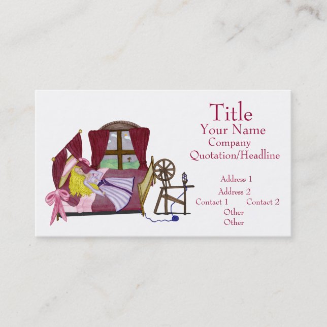 The Sleeping Beauty Business Card (Front)