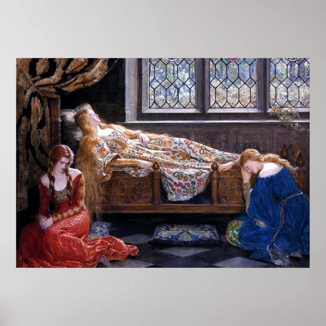 The Sleeping Beauty by John Collier 1921 Poster (Front)