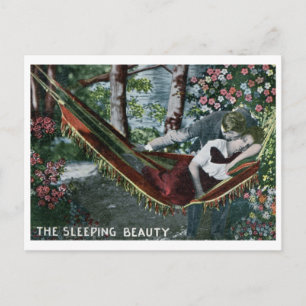 The Sleeping Beauty, Romantic Vintage Postcard