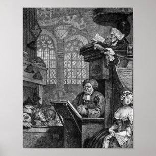 The Sleeping Congregation, 1736 Poster