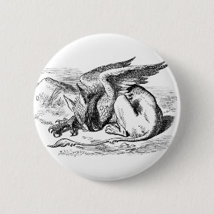The Sleeping Gryphon 6 Cm Round Badge