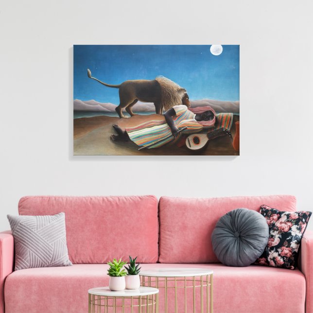 The Sleeping Gypsy | Henri Rousseau | Canvas Print (Insitu(LivingRoom))