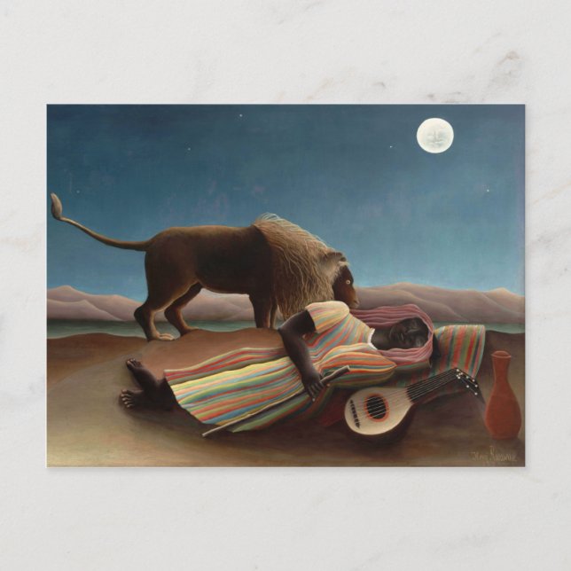 The Sleeping Gypsy, Henri Rousseau Postcard (Front)