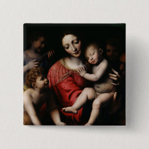 The sleeping Jesus 15 Cm Square Badge
