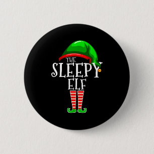 The Sleepy Elf Group Matching Family Christmas Gif 6 Cm Round Badge