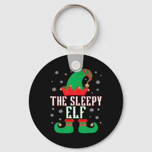 The Sleepy Elf Matching Family Group Christmas Par Key Ring
