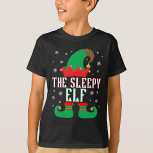 The Sleepy Elf Matching Family Group Christmas Par T-Shirt