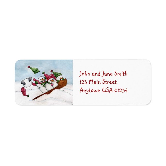 The Sleigh Ride Address Label (Front)