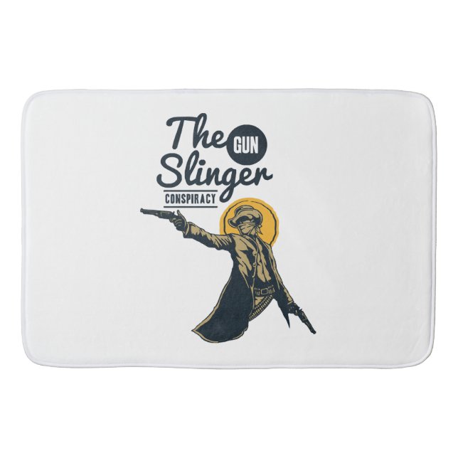 the slinger gun conspiracy bath mat (Front)