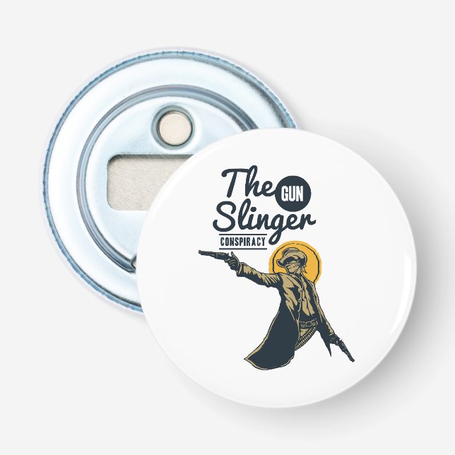 the slinger gun conspiracy bottle opener (Front)
