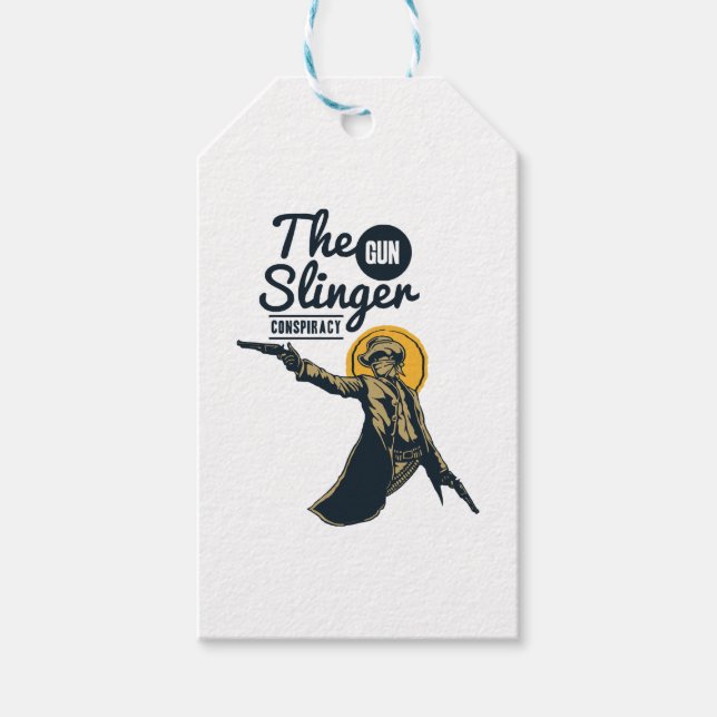 the slinger gun conspiracy gift tags (Front)