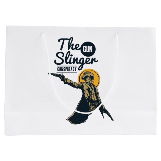 the slinger gun conspiracy large gift bag (Back)