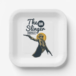 the slinger gun conspiracy paper plate