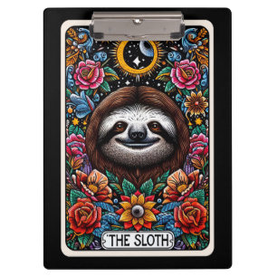 The Sloth Tarot Card   Cute Mystical Clipboard