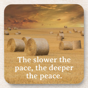 The Slower the Pace, Hay Bales in Field Coaster