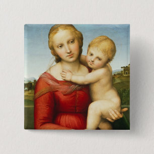 The Small Cowper Madonna, c.1505 (oil on panel) 15 Cm Square Badge