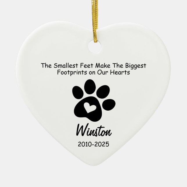 The Smallest Feet Make The Biggest Footprints on  Ceramic Tree Decoration (Front)