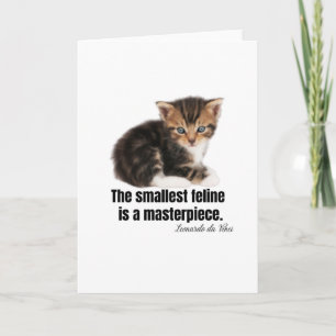 The smallest feline is a masterpiece. card