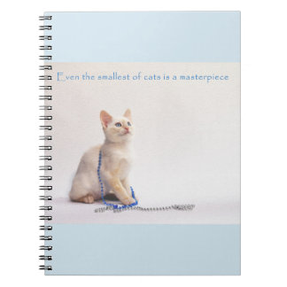 The Smallest of Cats Notebook: Farrah Spiral Notebook