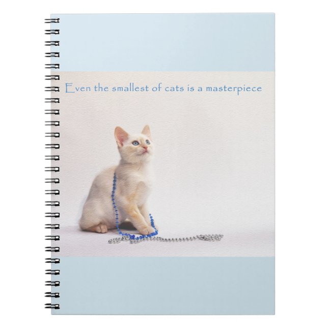 The Smallest of Cats Notebook: Farrah Spiral Notebook (Front)