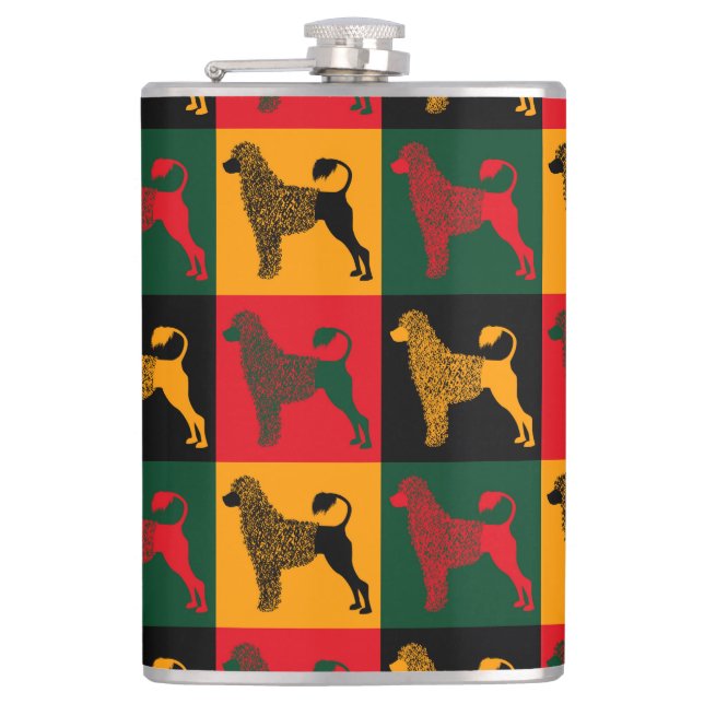 The smart Portuguese water dog  Hip Flask (Front)