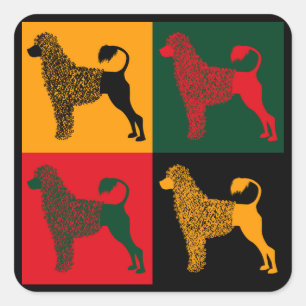 The smart Portuguese water dog Square Sticker