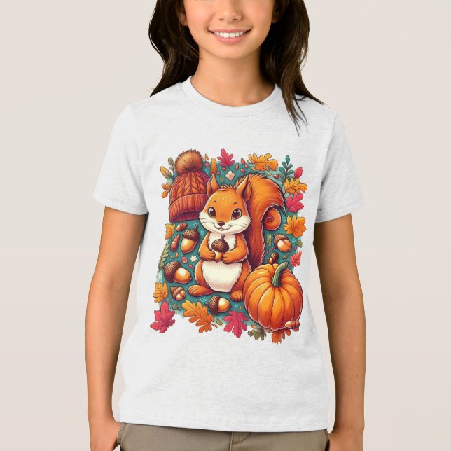 The Smiling Squirrel Tri-Blend Shirt (Front)