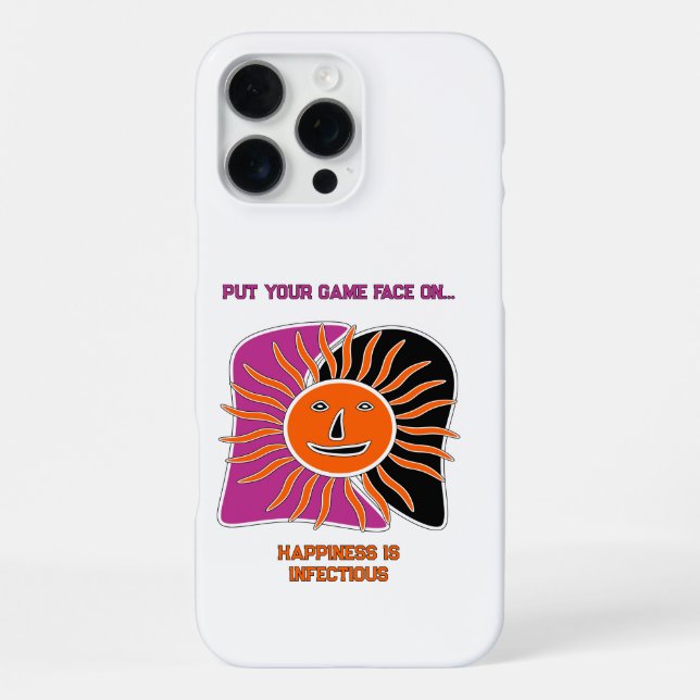 The smiling sun face  magnet iPhone case (Back)