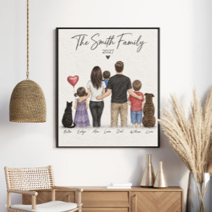 The Smith Family 2027 Personalised Portrait Poster