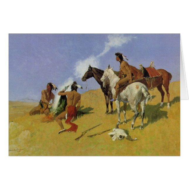 The Smoke Signal ~ Frederic Remington (Front Horizontal)