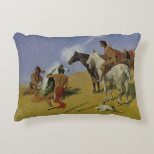 The Smoke Signal Remington Fine Art Decorative Cushion