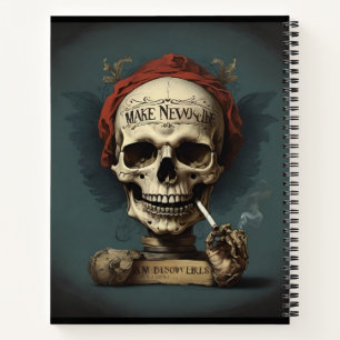 the smoking skull notebook