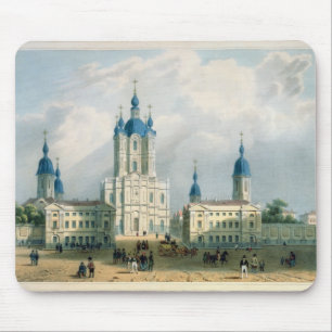 The Smolny Cloister in St. Petersburg Mouse Pad
