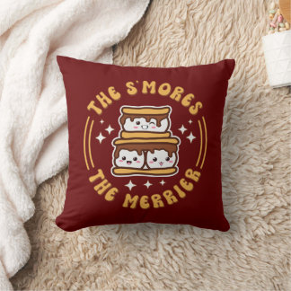 The S'mores The Merrier Funny Kawaii Camping Gift Cushion