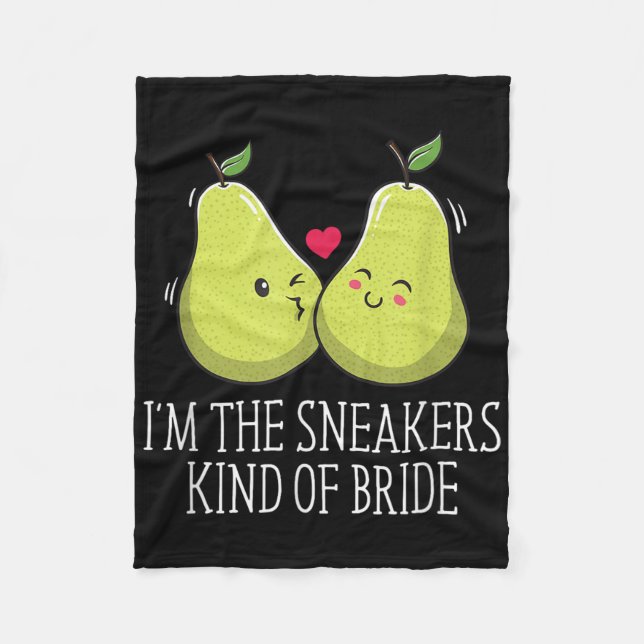 The Sneakers Kind Of Bride Wedding Funny Future Wi Fleece Blanket (Front)