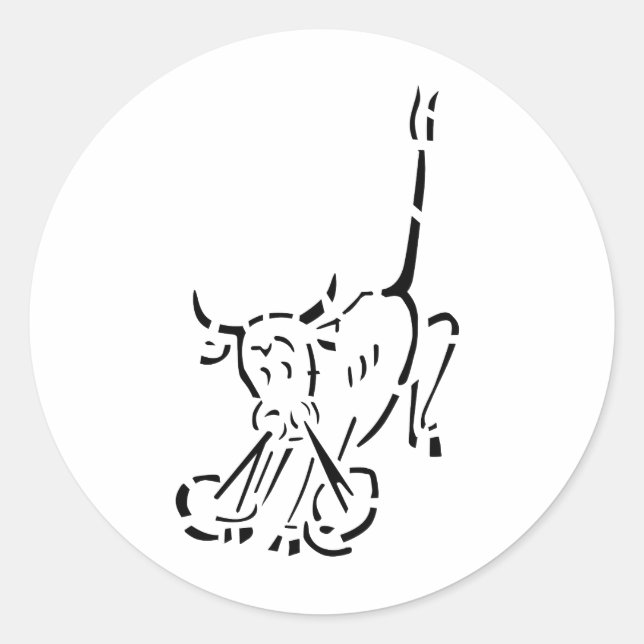 The Snorting Bull - U-47 Classic Round Sticker (Front)