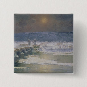 The Snow in the Auvergne, 1886 15 Cm Square Badge