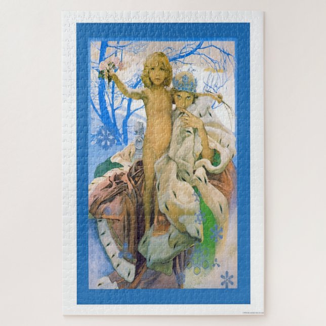 The Snow Queen by Alphonse Mucha Jigsaw Puzzle (Vertical)