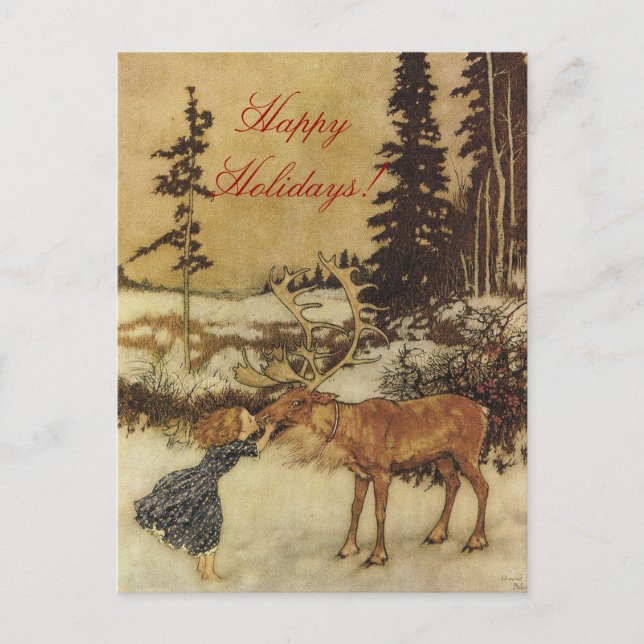 The Snow Queen Fairy Tale with Gerda Postcard (Front)