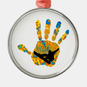 THE SNOWBOARDS WAY METAL TREE DECORATION