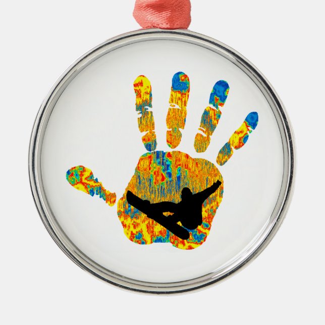 THE SNOWBOARDS WAY METAL TREE DECORATION (Front)