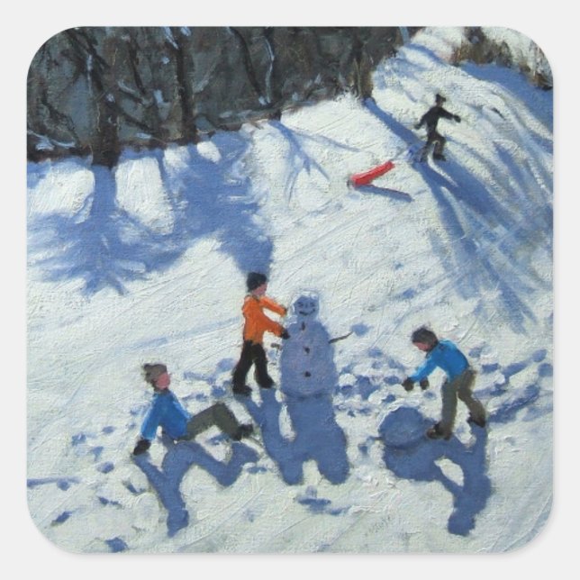 The Snowman 2 Square Sticker (Front)