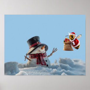 The Snowman and the Bee Poster