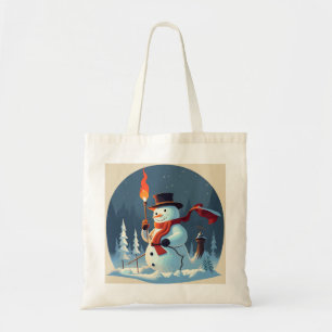The Snowman carries the Olympic torch Tote Bag