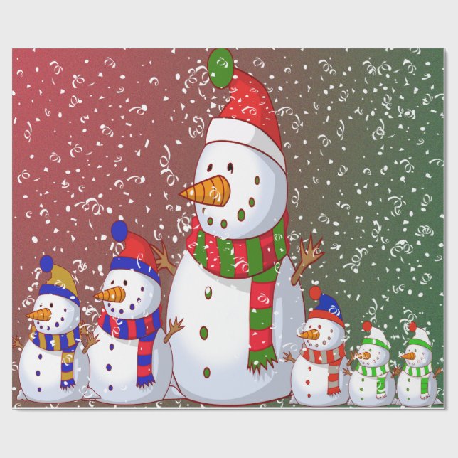 The Snowman Family - Wrapping Paper (Flat)